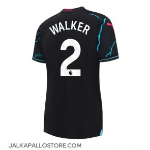 Manchester City Kyle Walker #2 Kolmaspaita Naisten 2023-24 Lyhythihainen